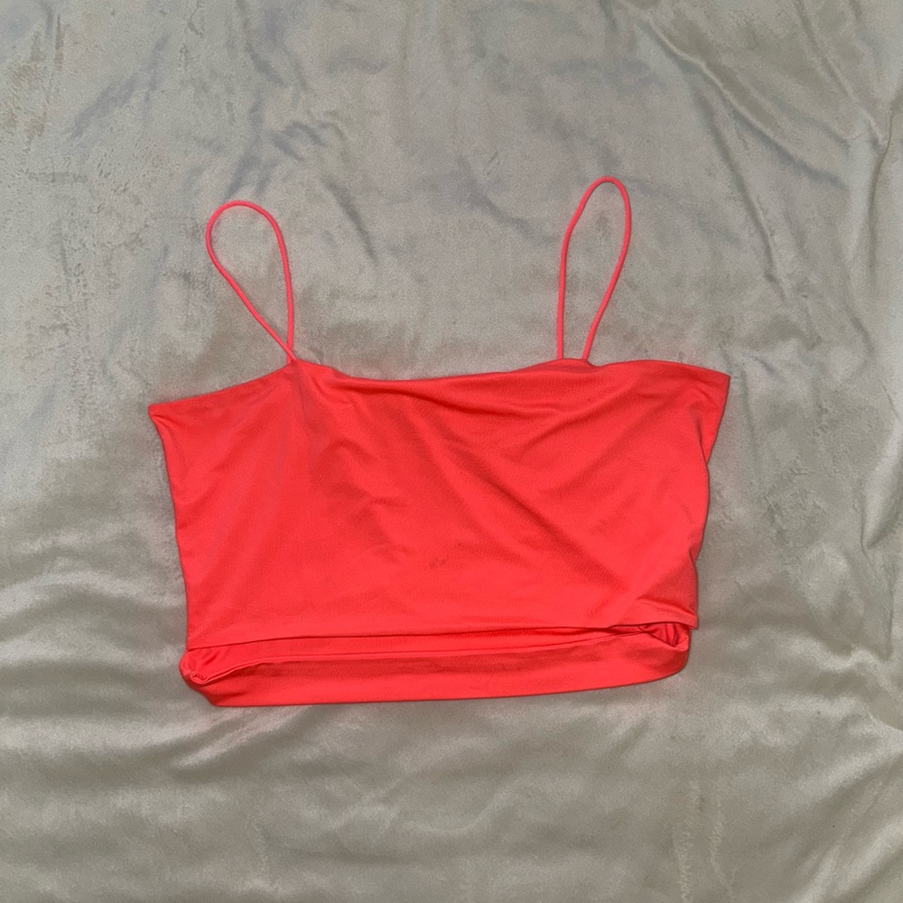 Women's Coral Spaghetti Strap Top